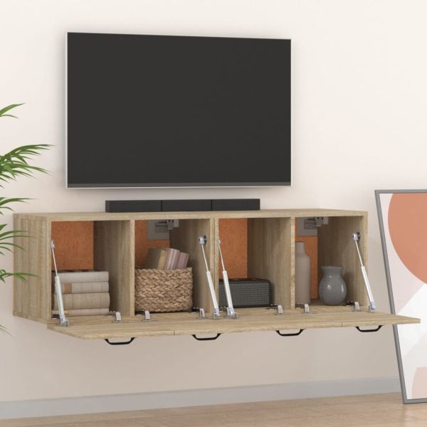 Стенни шкафове 2 бр дъб сонома 80x35x36,5 см инженерно дърво