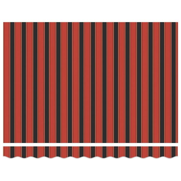 Прибираща се тента оранжево и кафяво 3x2,5 м плат и алуминий