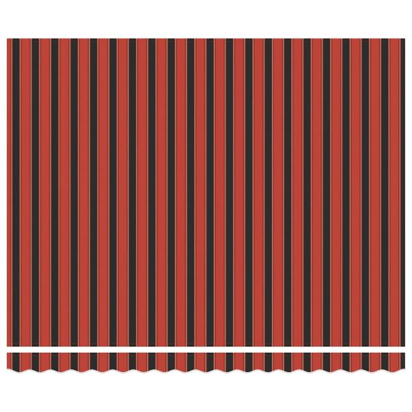 Прибираща се тента оранжево и кафяво 4x3 м плат и алуминий