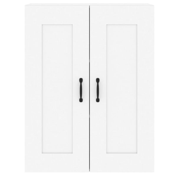 Стенни шкафове, 2 бр, бели, инженерно дърво