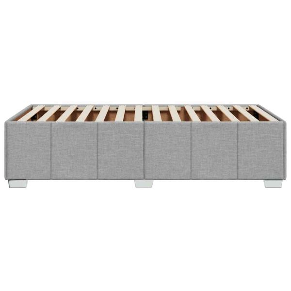 Рамка за легло без матрак, светлосива, 100x200 см, плат