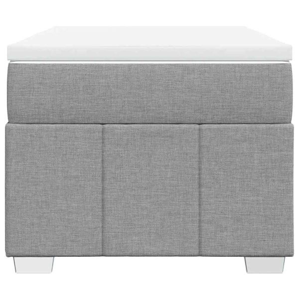 Боксспринг легло с матрак, светлосиво, 100x200 см, плат