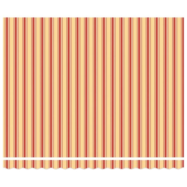 Сгъваем навес Жълт и оранжев 400 × 300 cm Полиестер и алуминий