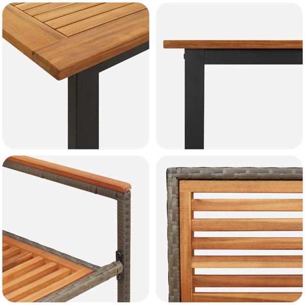 Комплект за хранене в градината 5 pcs Сив