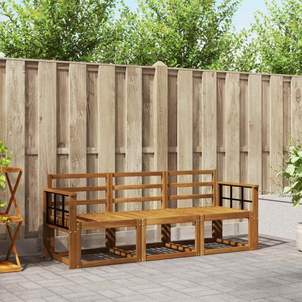 Комплект дивани за открито 3 pcs Естествен