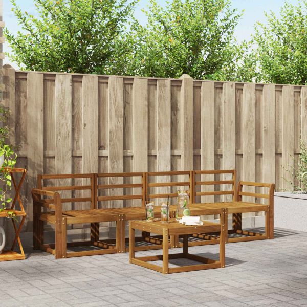 Комплект дивани за открито 5 pcs Естествен