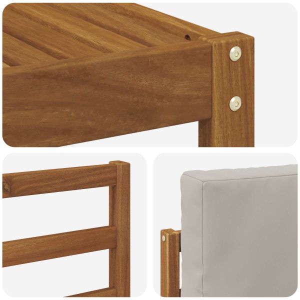 Комплект дивани за открито 6 pcs Естествено и светло сиво