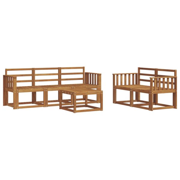 Комплект дивани за открито 6 pcs Естествен