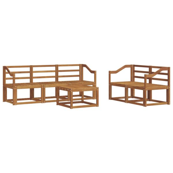 Комплект дивани за открито 6 pcs Естествен