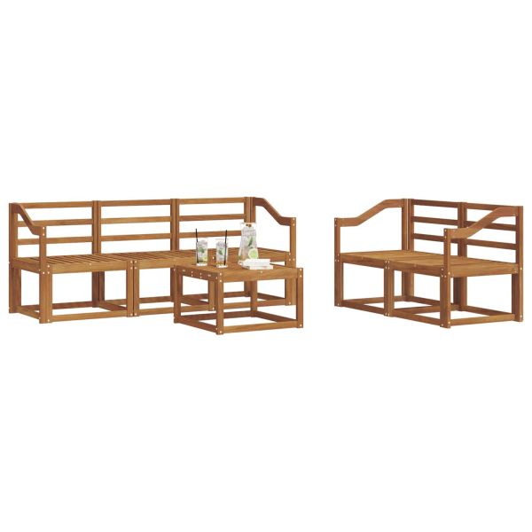 Комплект дивани за открито 6 pcs Естествен