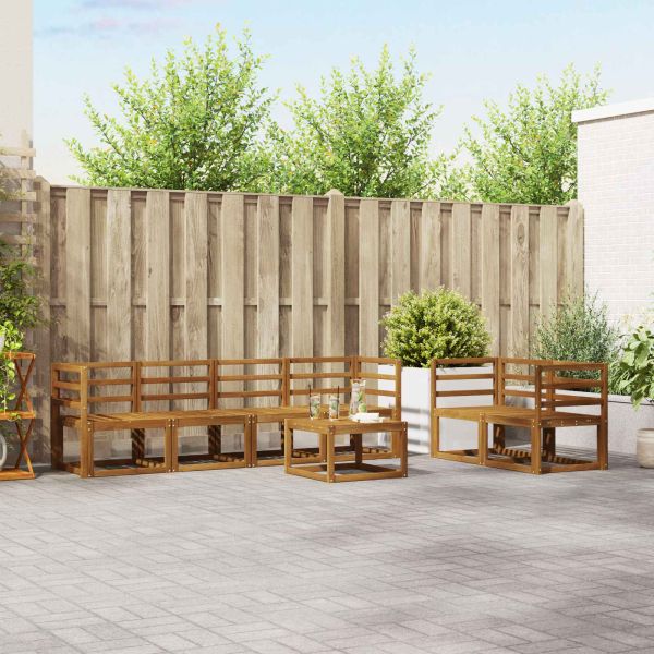 Комплект дивани за открито 7 pcs Естествен