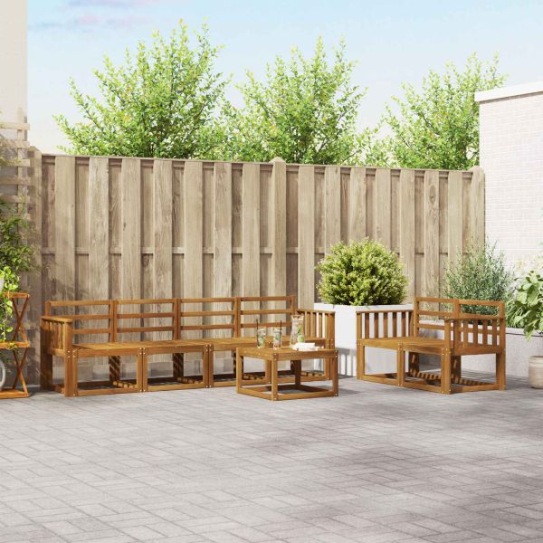 Комплект дивани за открито 7 pcs Естествен