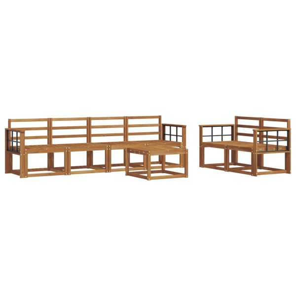 Комплект дивани за открито 7 pcs Естествен