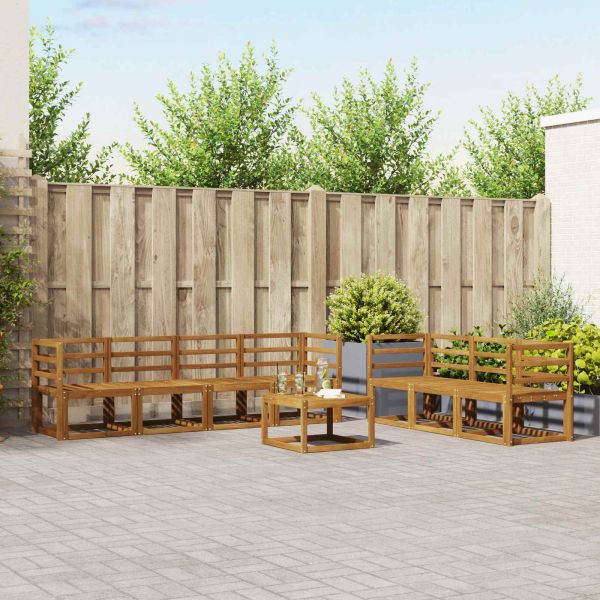 Комплект дивани за открито 8 pcs Естествен