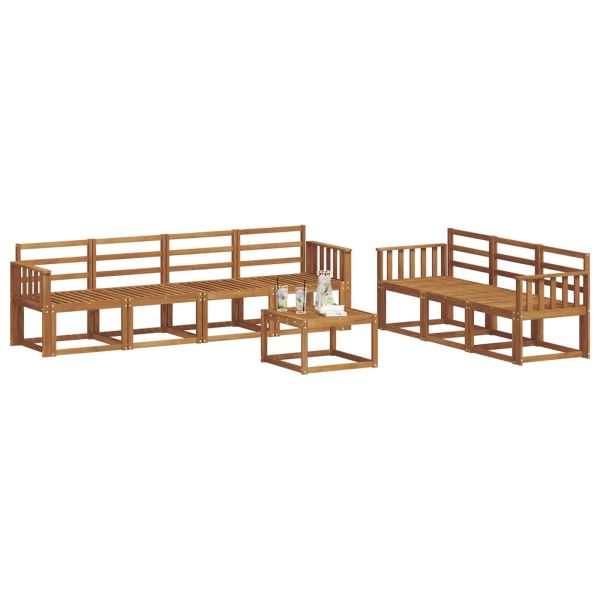 Комплект дивани за открито 8 pcs Естествен