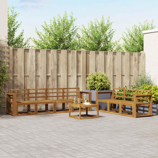 Комплект дивани за открито 8 pcs Естествен