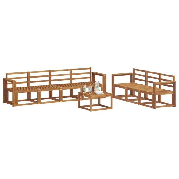 Комплект дивани за открито 8 pcs Естествен