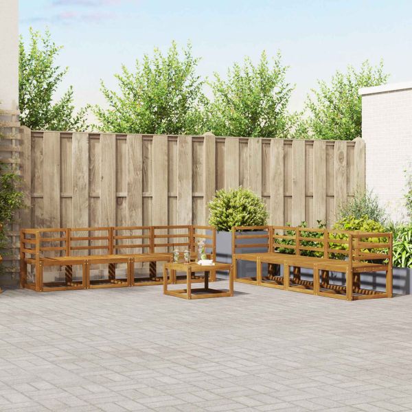 Комплект дивани за открито 9 pcs Естествен