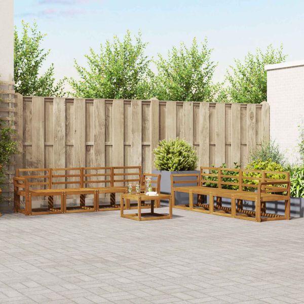 Комплект дивани за открито 9 pcs Естествен