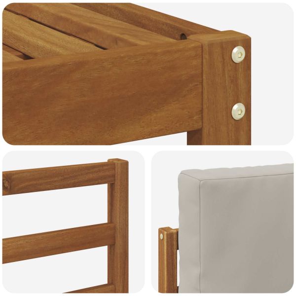 Комплект дивани за открито 4 pcs Естествено и светло сиво