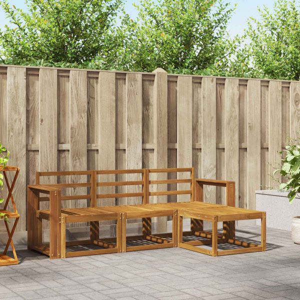 Комплект дивани за открито 4 pcs Естествен