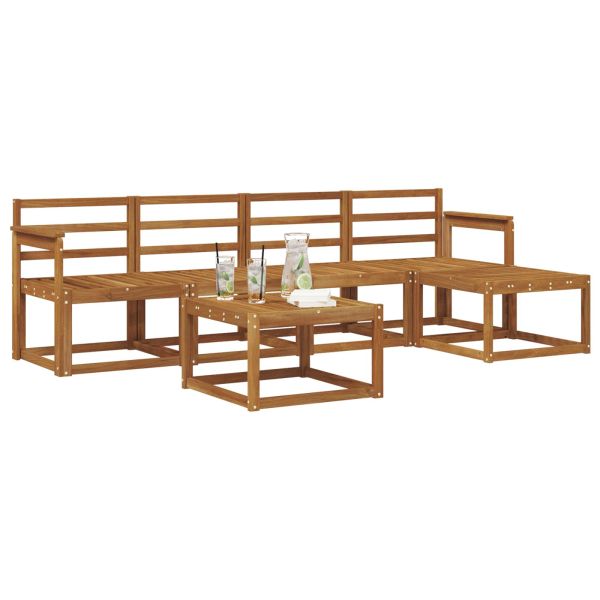 Комплект дивани за открито 6 pcs Естествен