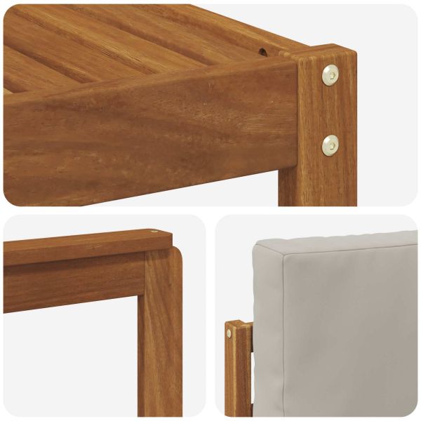 Комплект дивани за открито 6 pcs Естествено и светло сиво