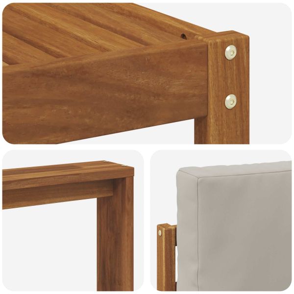 Комплект дивани за открито 6 pcs Естествено и светло сиво