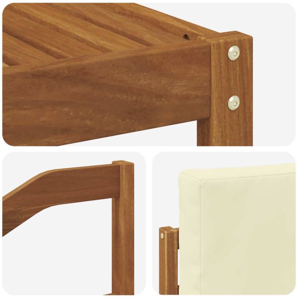 Комплект дивани за открито 5 pcs Натурален и Крема