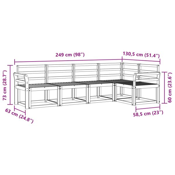 Комплект дивани 5 pcs Естествен