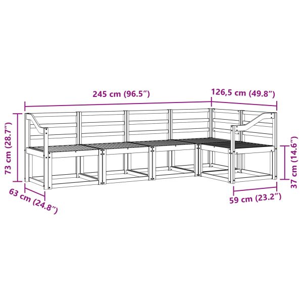 Комплект дивани 5 pcs Естествен