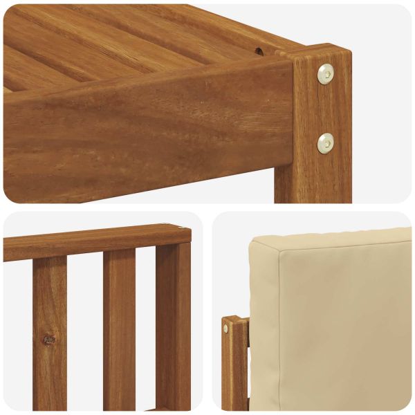 Комплект дивани с възглавница 6 pcs Натурален и Бежов