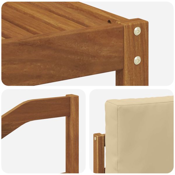 Комплект дивани с възглавница 6 pcs Натурален и Бежов