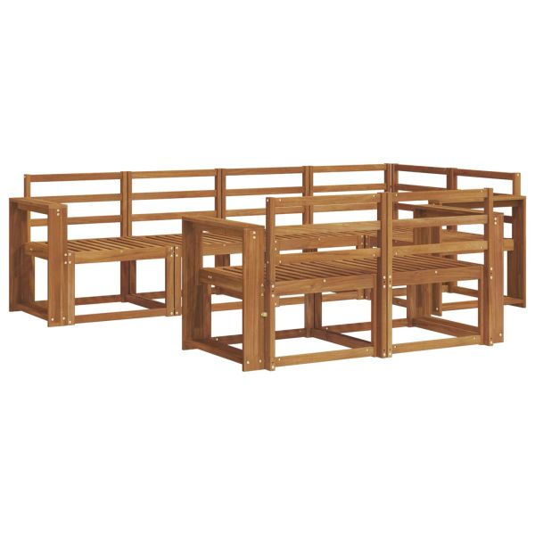 Комплект дивани за открито 7 pcs Естествен