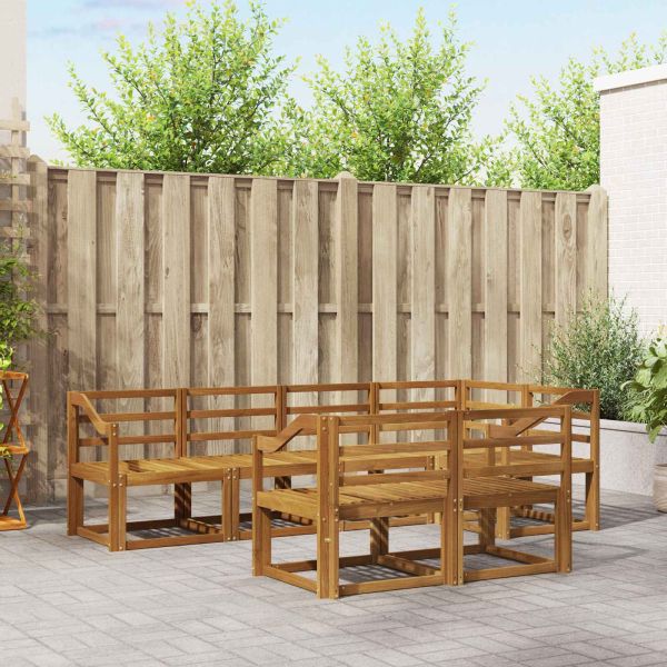 Комплект дивани за открито 7 pcs Естествен