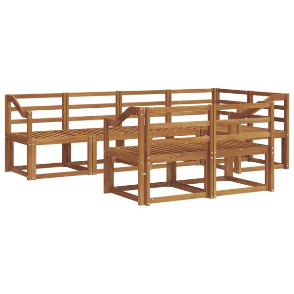 Комплект дивани за открито 7 pcs Естествен