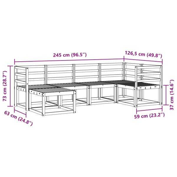 Комплект дивани 6 pcs Естествен