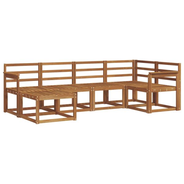 Комплект дивани за открито 6 pcs Естествен