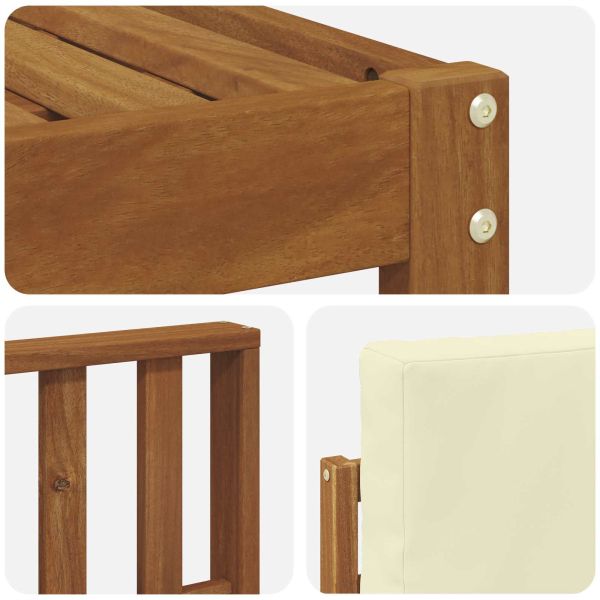 Комплект дивани за открито 6 pcs Натурален и Крема