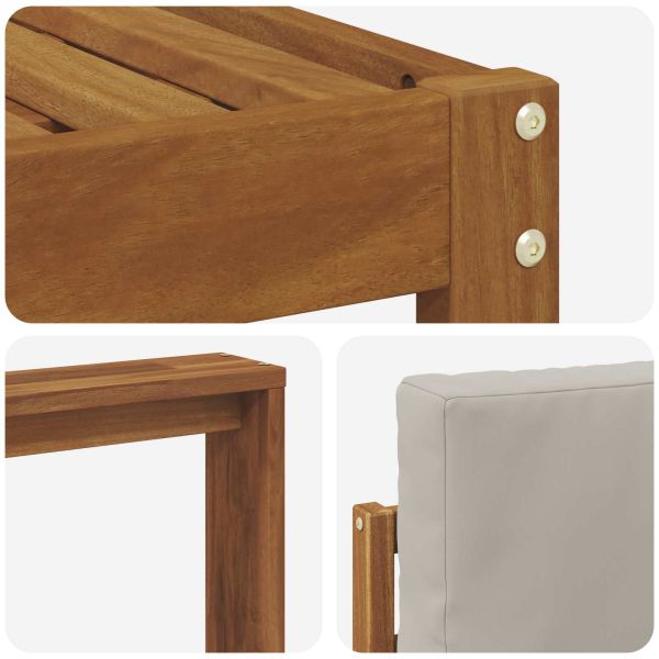 Комплект дивани за открито 6 pcs Естествено и светло сиво