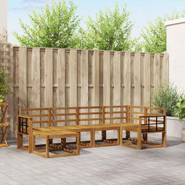 Комплект дивани за открито 6 pcs Естествен