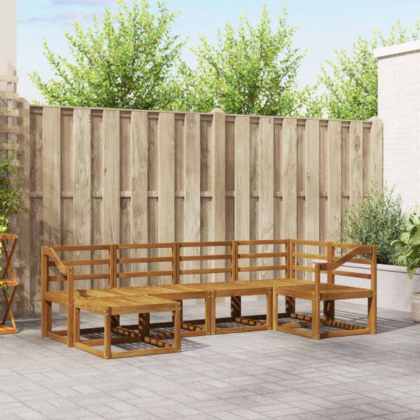 Комплект дивани за открито 6 pcs Естествен