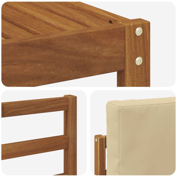 Комплект дивани за открито 7 pcs Натурален и Бежов