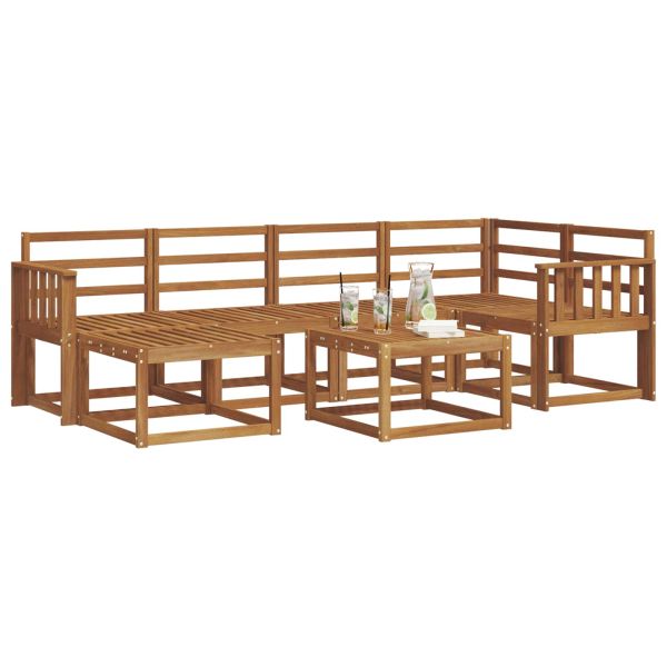 Комплект дивани за открито 7 pcs Естествен