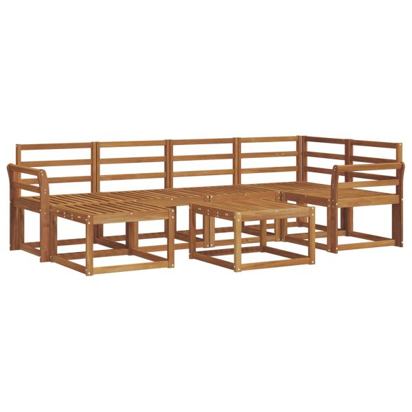 Комплект дивани за открито 7 pcs Естествен