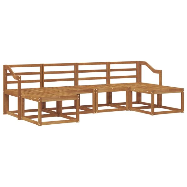 Комплект дивани за открито 6 pcs Естествен Инженерно дърво