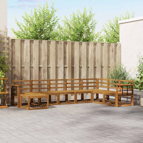 Комплект дивани за открито 8 pcs Естествен