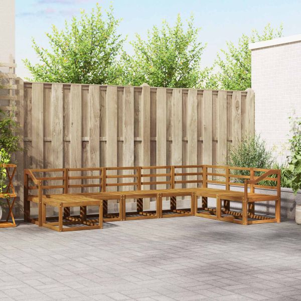 Комплект дивани за открито 8 pcs Естествен