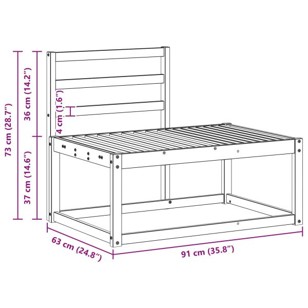 Комплект дивани за открито 2 pcs Естествен 182,5 x 63 x 73 см