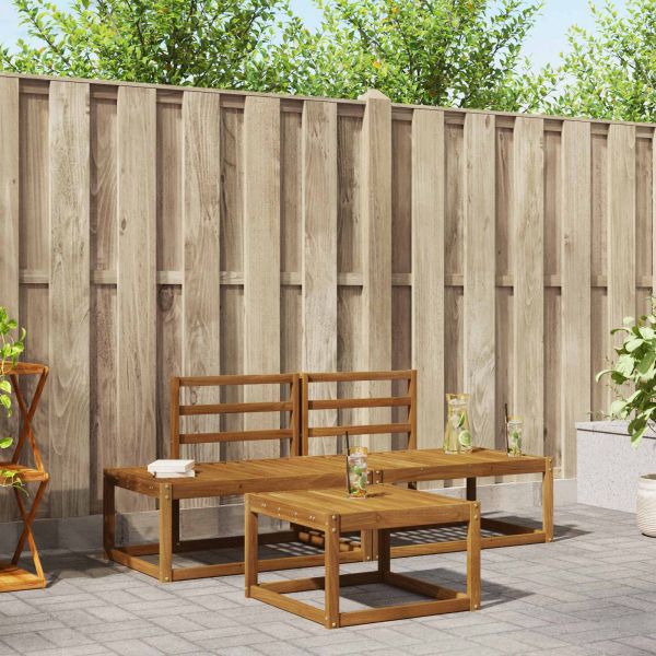 Комплект дивани за открито 3 pcs Естествен